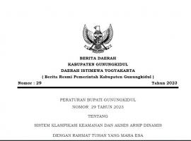 PERATURAN BUPATI GUNUNGKIDUL TENTANG SISTEM KLASIFIKASI KEAMANAN DAN AKSES DAERAH